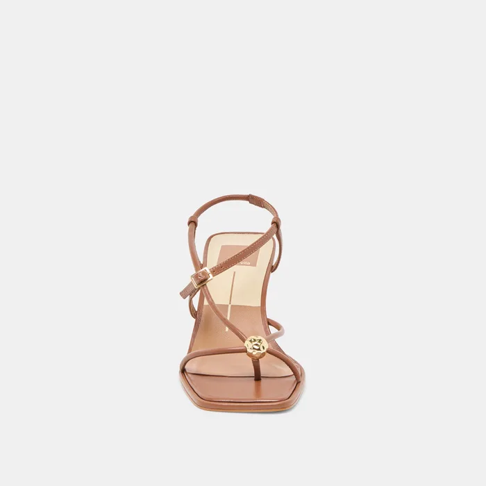 Mylee Cognac Leather Heels — view 7