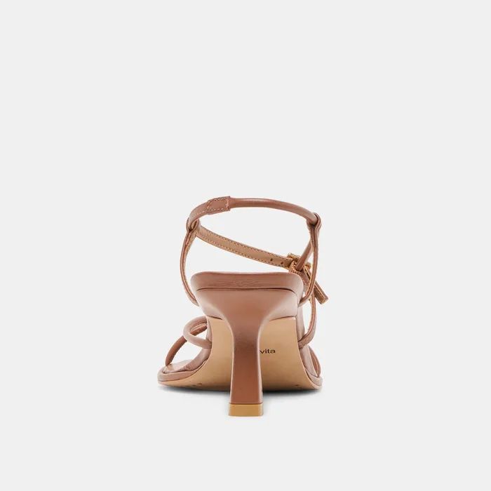 Mylee Cognac Leather Heels — view 8