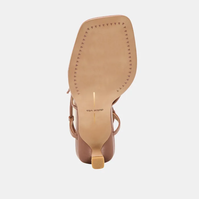 Mylee Cognac Leather Heels — view 10