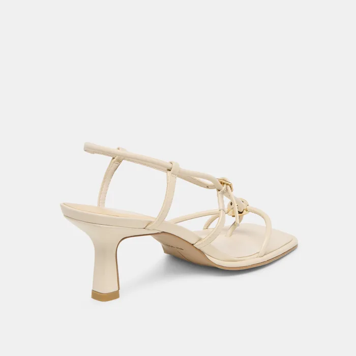 Mylee Creme Leather Heels — view 4