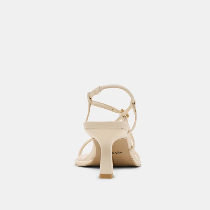 Mylee Creme Leather Heels — view 8