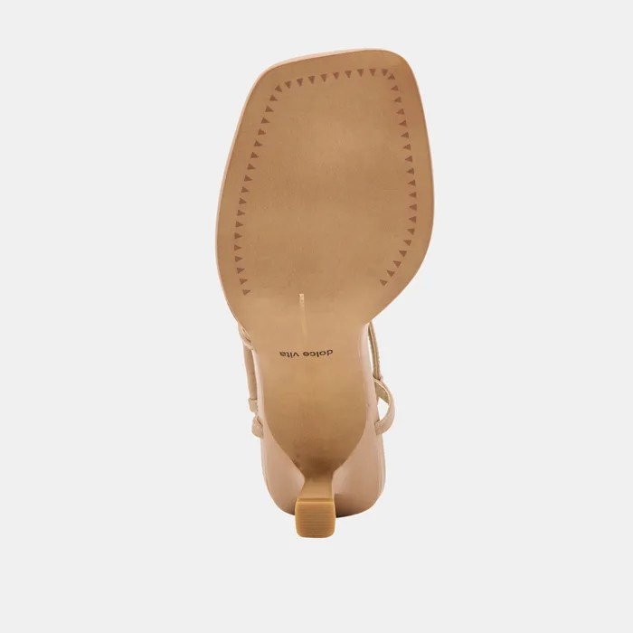 MYLEE HEELS LIGHT TAN LEATHER