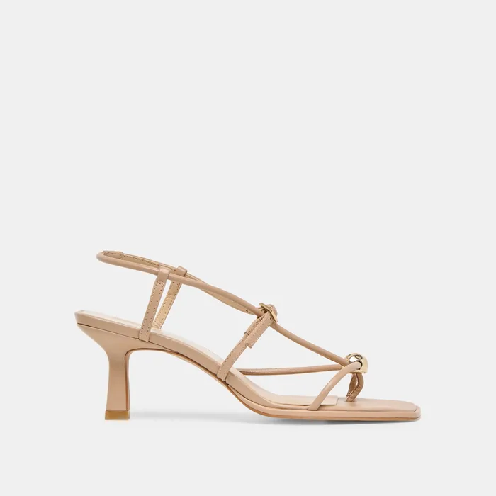 Mylee Light Tan Leather Heels — view 2