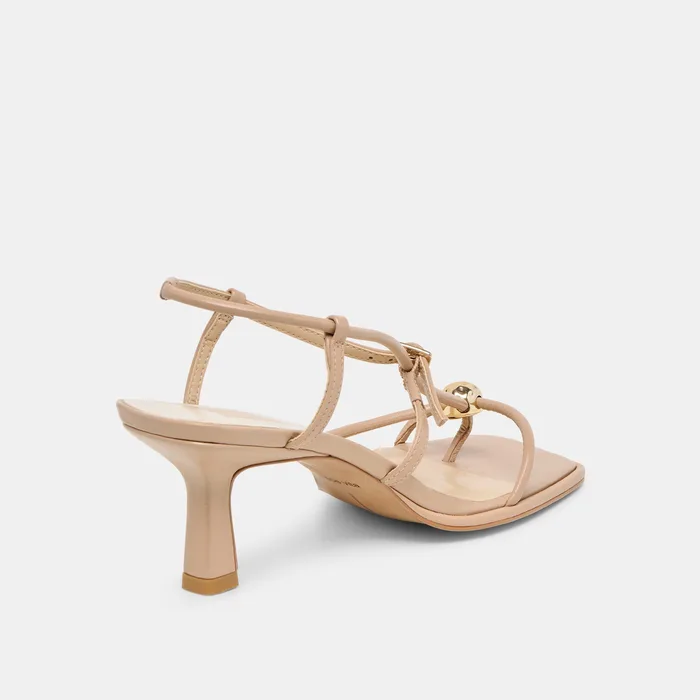 Mylee Light Tan Leather Heels — view 5