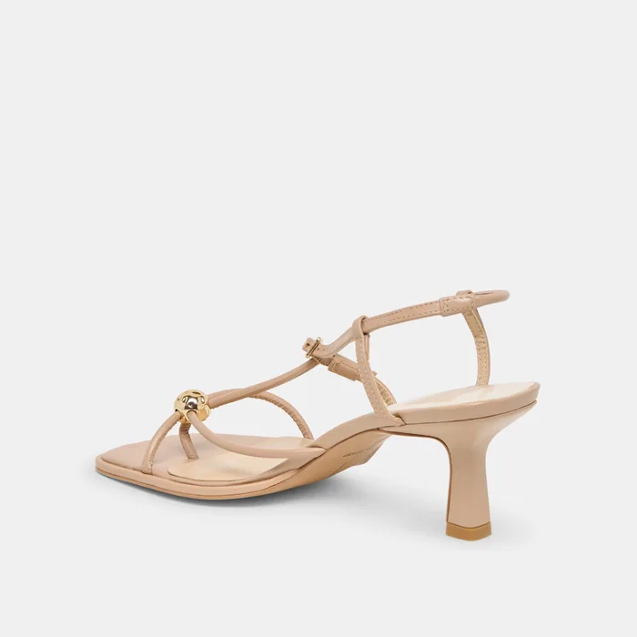 Mylee Light Tan Leather Heels — view 7