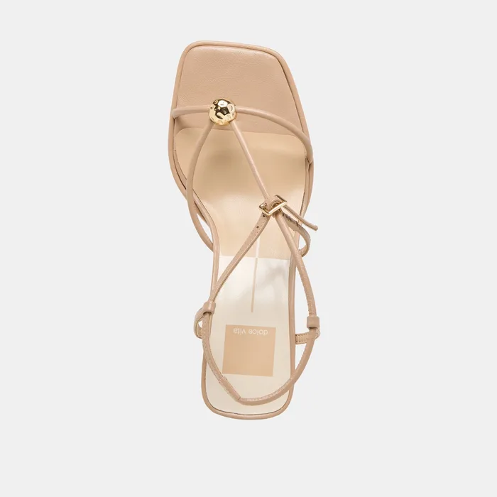 Mylee Light Tan Leather Heels — view 10