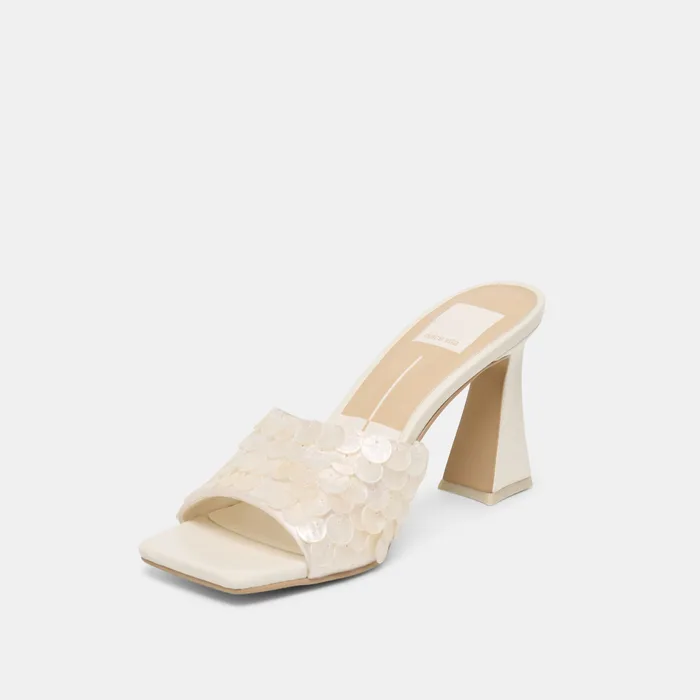 Nandy Confetti Ivory Sequin Heels — view 7