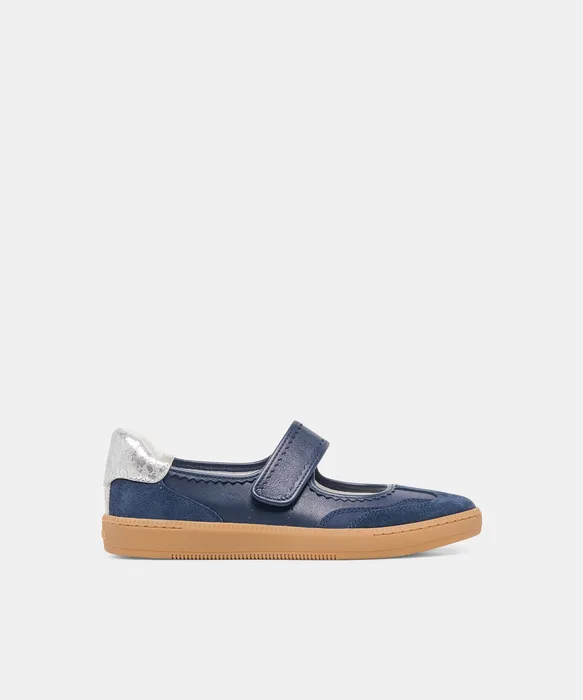 NANET Dk Navy Suede Mary-Jane Ballet Sneakers — view 2