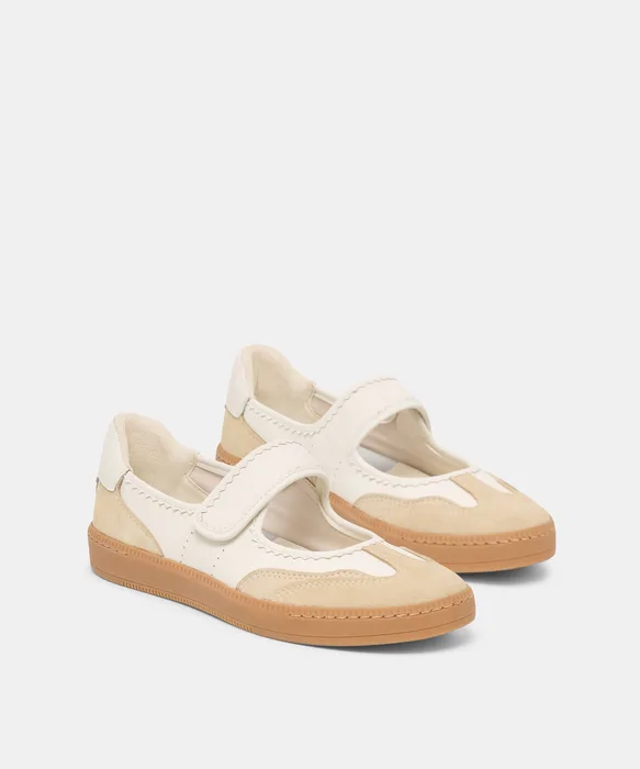 Nanet Ivory Multi Leather Sneakers — view 4