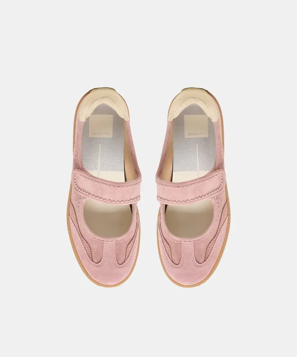 NANET Pink Suede Mary-Jane Ballet Sneakers — view 4