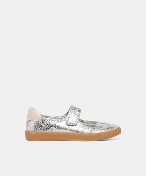 Nanet Silver Leather Sneakers — view 2
