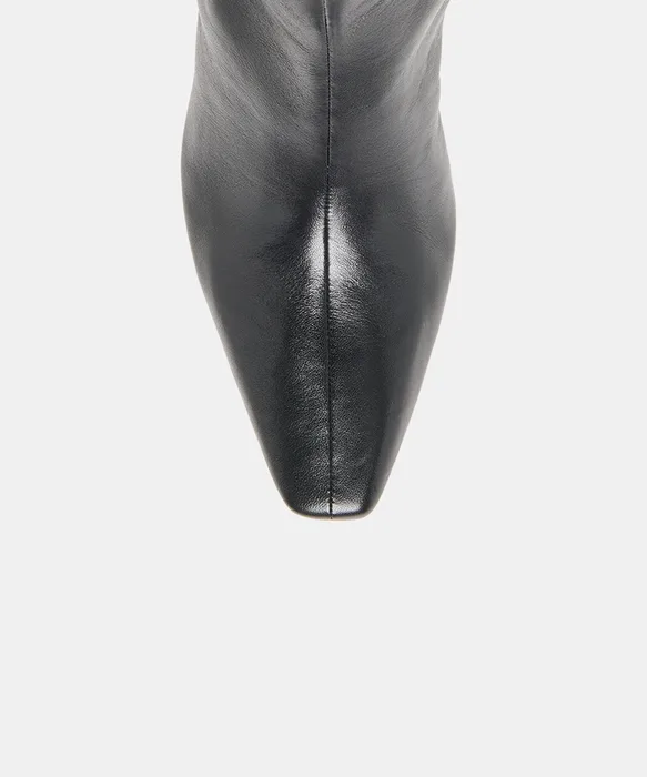 NESLY Black Leather Ankle Booties — view 4
