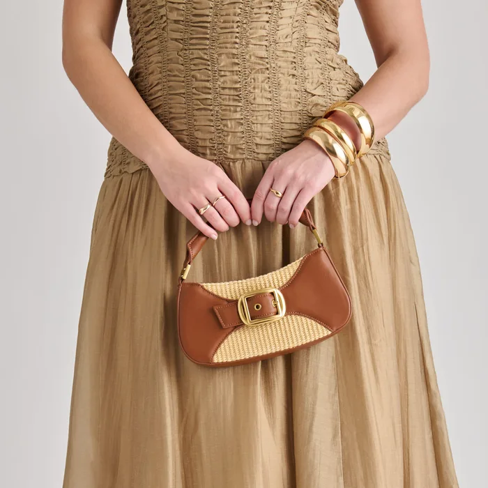 Nuala Raffia Saddle Stella Handbag — view 5