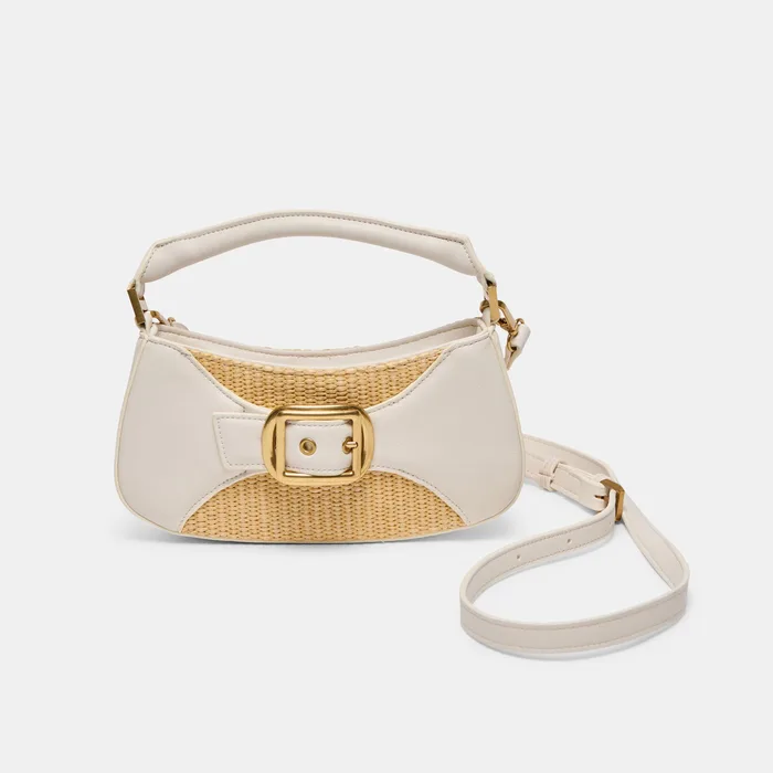 Nuala Raffia White Stella Handbag — view 2