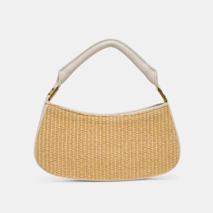 Nuala Raffia White Stella Handbag — view 5