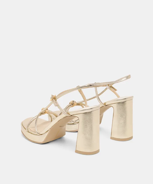 ODETE HEELS GOLD LEATHER