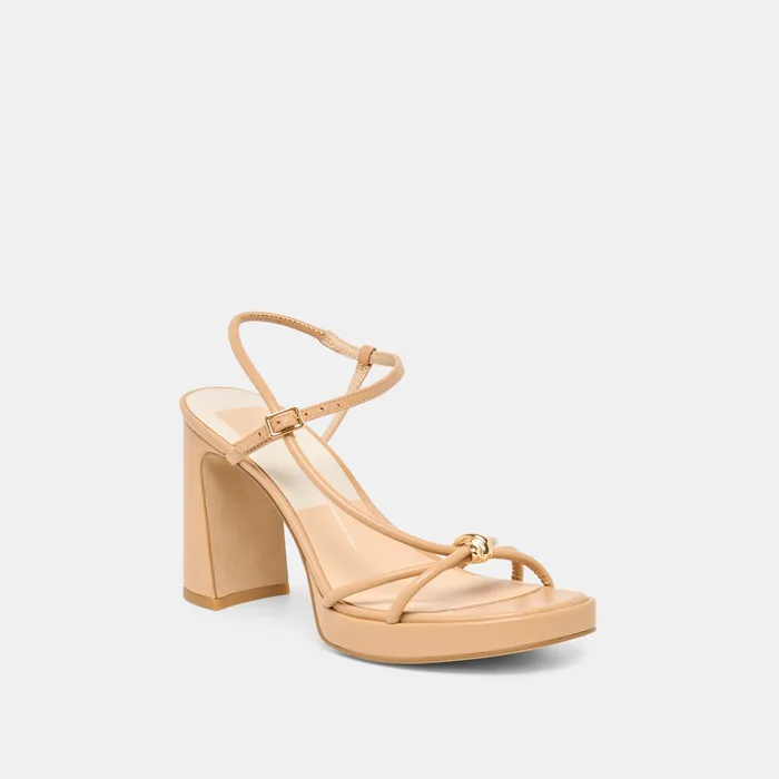 Odete Lt Tan Leather Heels — view 4