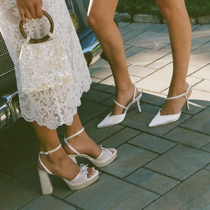 Pandor White Tulle Heels — view 7