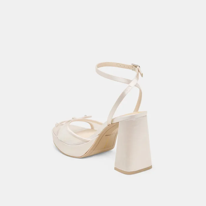 Pandor White Tulle Heels — view 9
