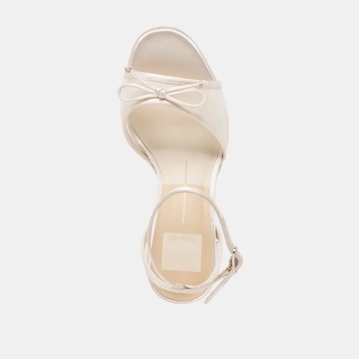 Pandor White Tulle Heels — view 12