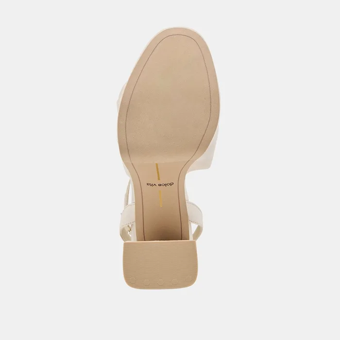PARLO HEELS IVORY SATIN
