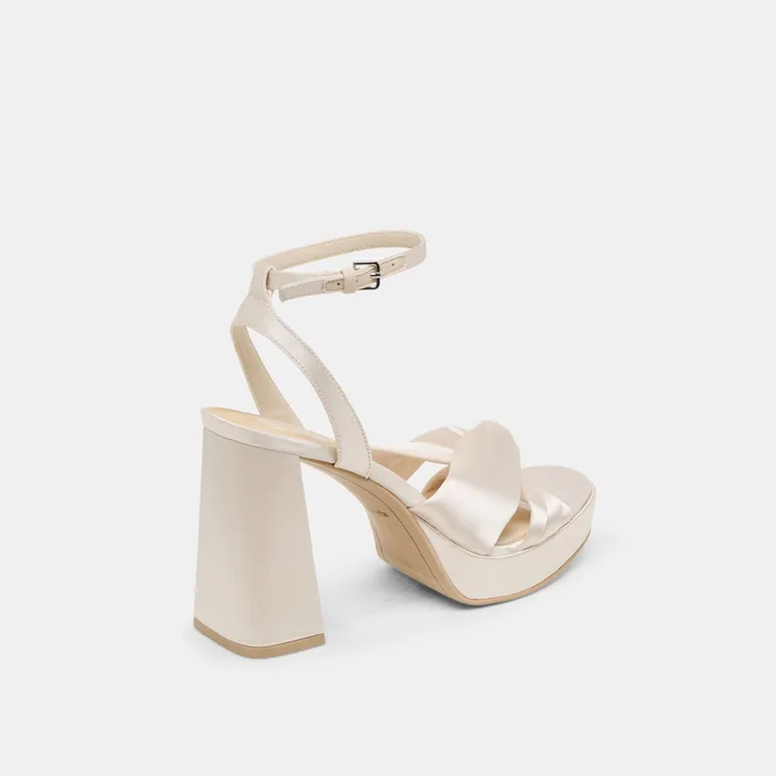 PARLO HEELS IVORY SATIN — view 6