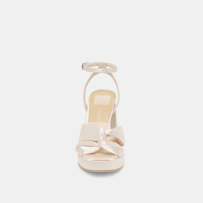 PARLO HEELS IVORY SATIN — view 9