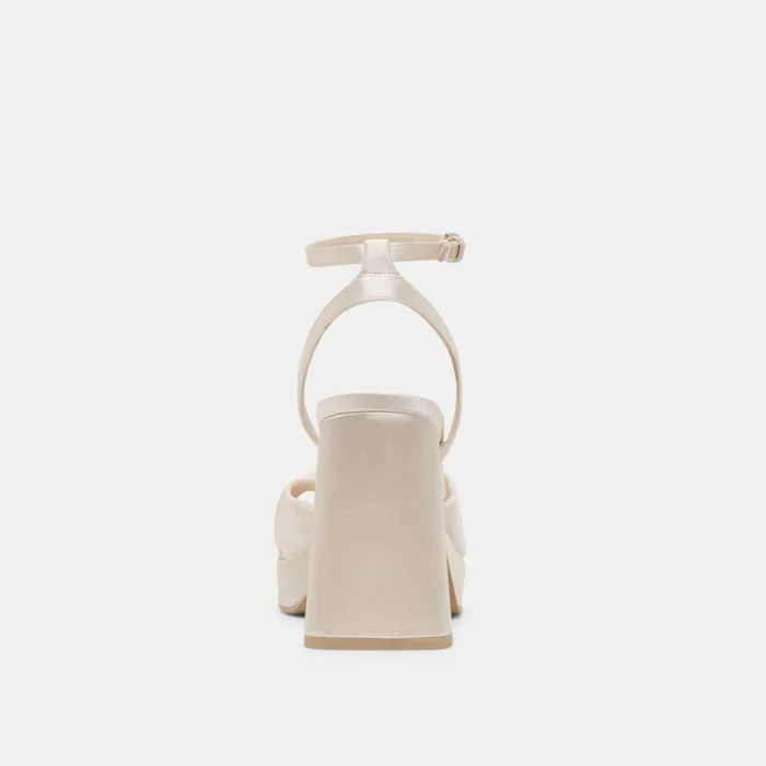 PARLO HEELS IVORY SATIN — view 10