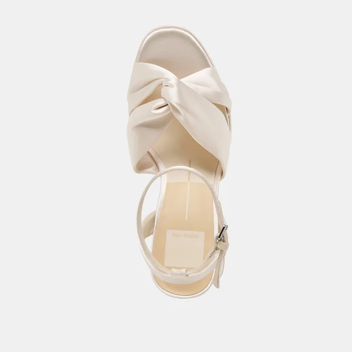 PARLO HEELS IVORY SATIN — view 11