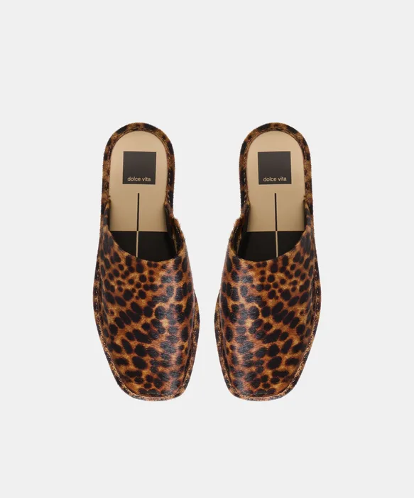 PHIRA Dk Leopard Calf Hair Slip-On Flats — view 4