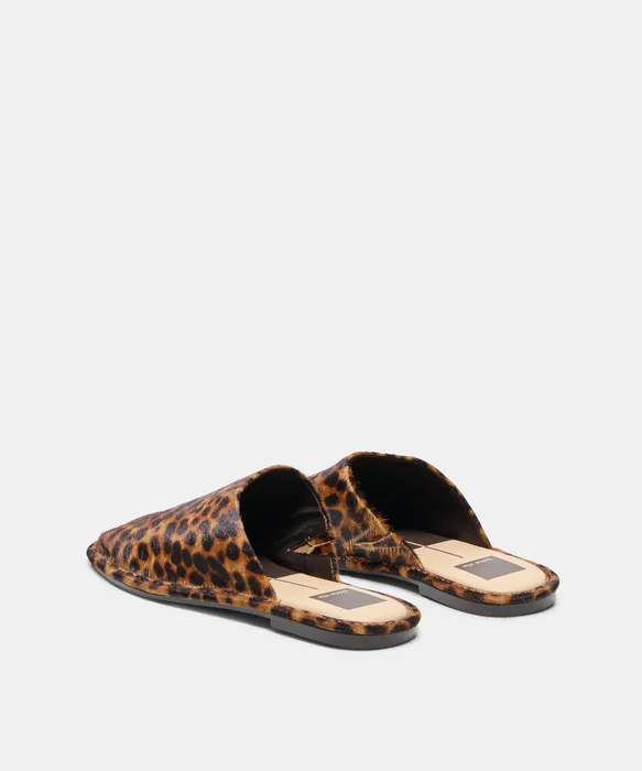 PHIRA Dk Leopard Calf Hair Slip-On Flats — view 5
