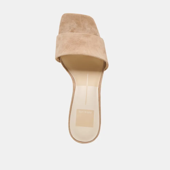 Qaily Camel Suede Wedges — view 12