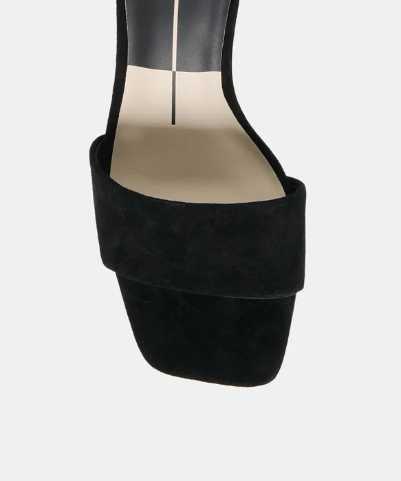 Qaily Onyx Suede Wedges — view 4