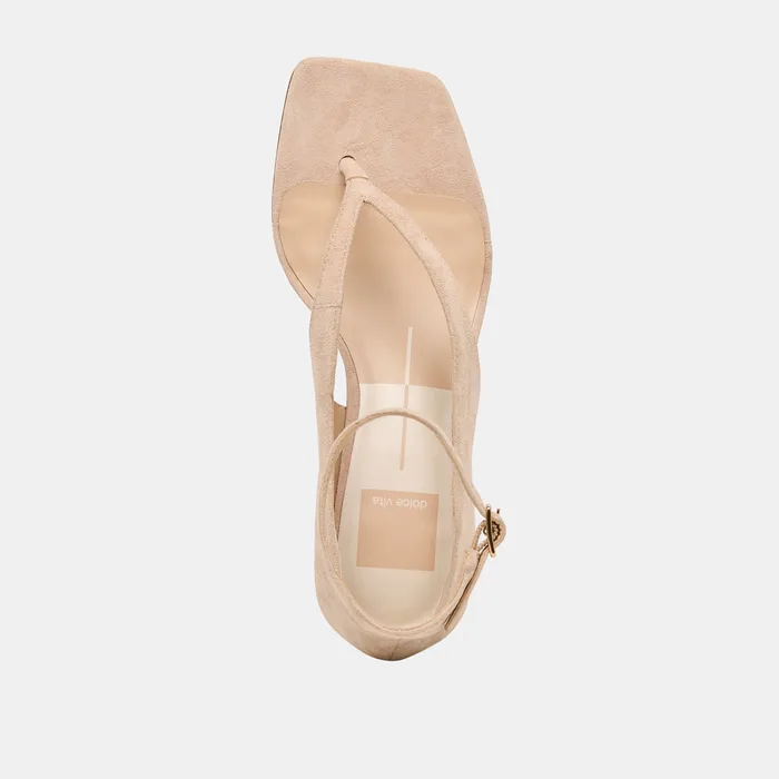 Quinny Bamboo Suede Wedges — view 9