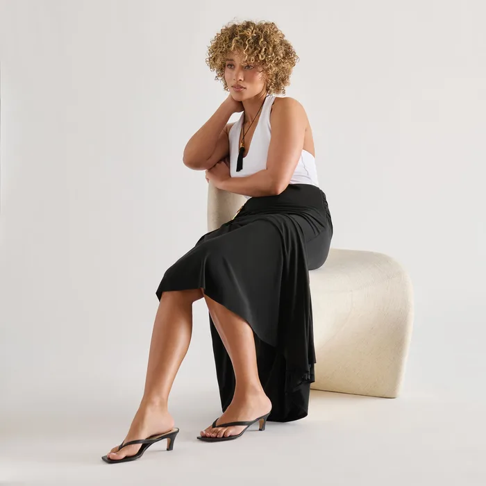 Ramia Black Leather Heels — view 5