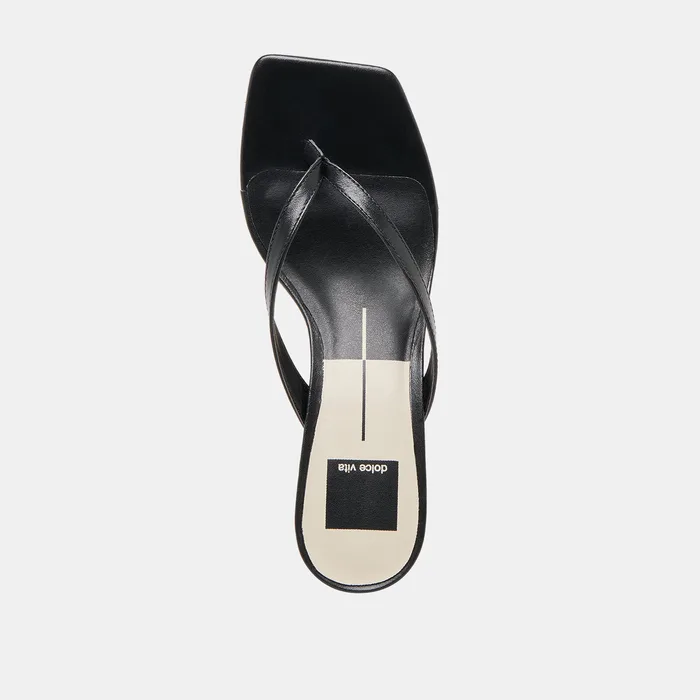 Ramia Black Leather Heels — view 11