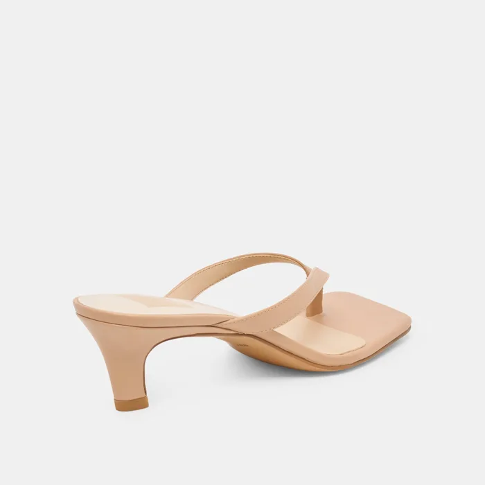 Ramia Cafe Leather Heels — view 6