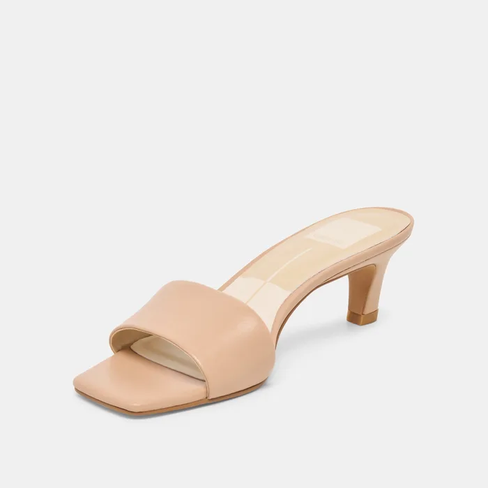 Rexa Light Tan Leather Heels — view 5