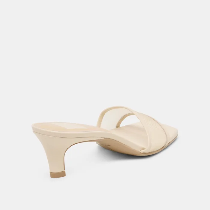 Rexa Mesh Creme Mesh Heels — view 5