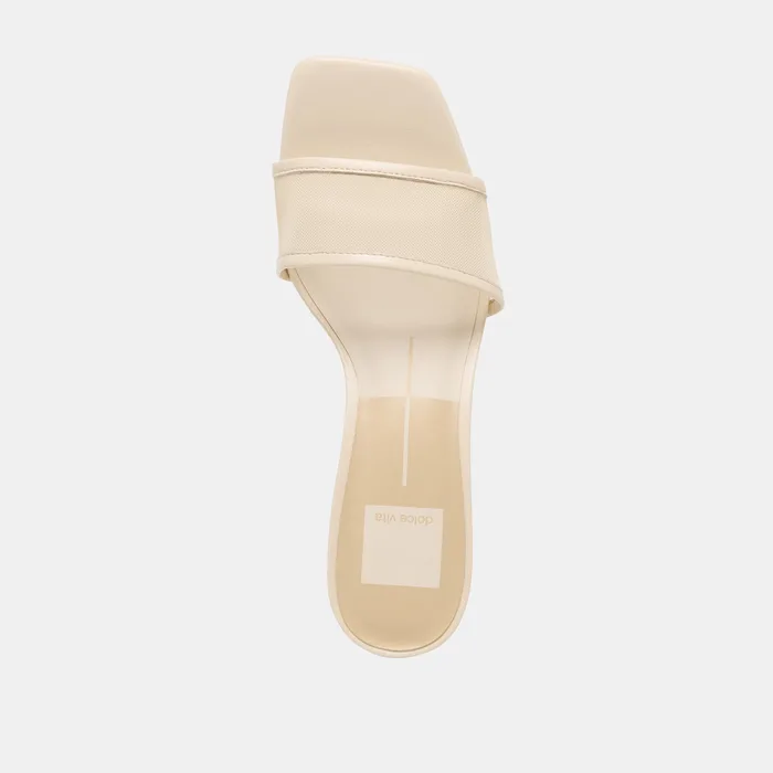 Rexa Mesh Creme Mesh Heels — view 11