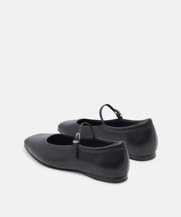REYES FLATS BLACK LEATHER