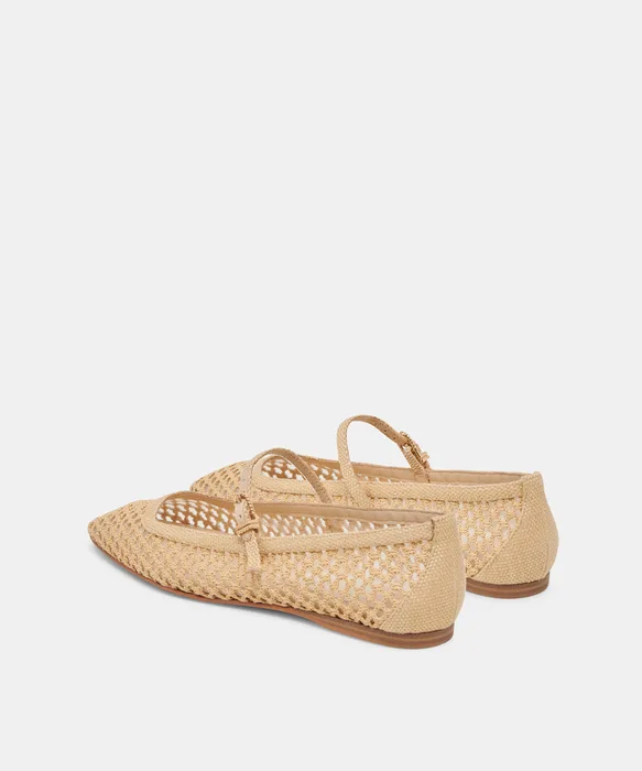 REYES FLATS LT NATURAL WOVEN RAFFIA