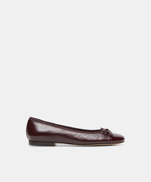 RITLA CAPTOE Black Cherry Leather Ballet Flats — view 2