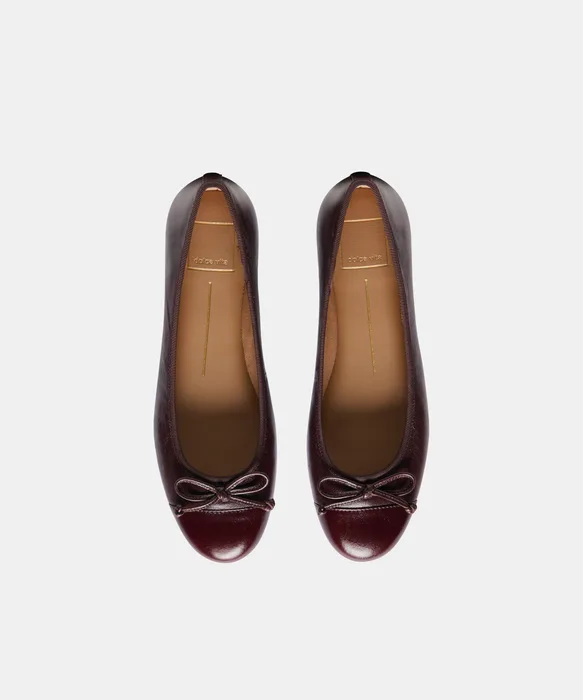 RITLA CAPTOE Black Cherry Leather Ballet Flats — view 4