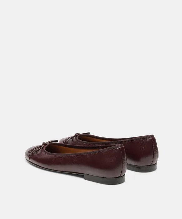 RITLA CAPTOE Black Cherry Leather Ballet Flats — view 5