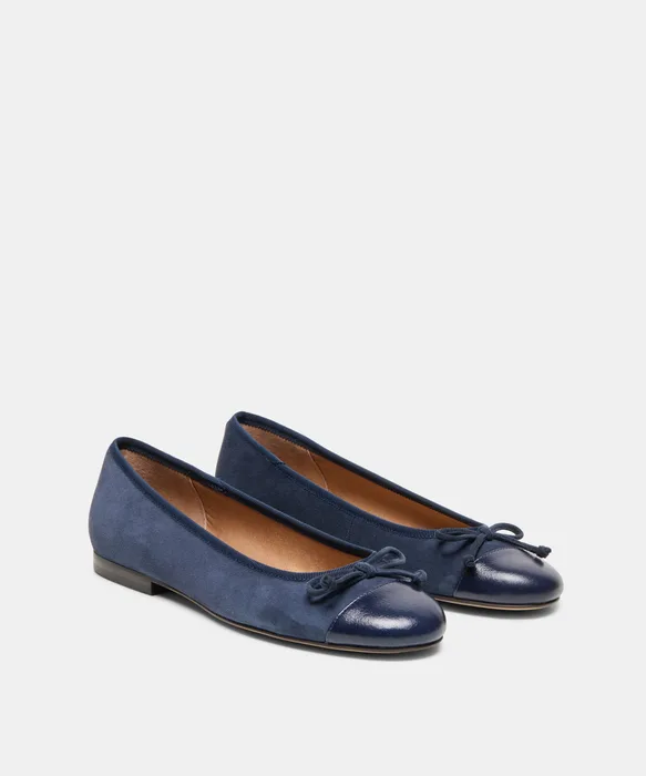RITLA CAPTOE Dk Navy Suede Ballet Flats — view 3