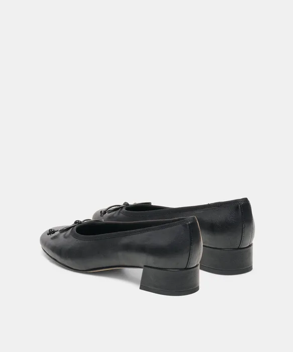 RITLA MID HEELS BLACK LEATHER