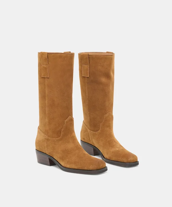 Romie Brown Suede Boots — view 3