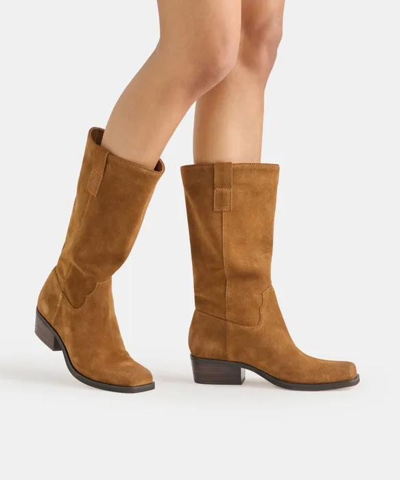 Romie Brown Suede Boots — view 5