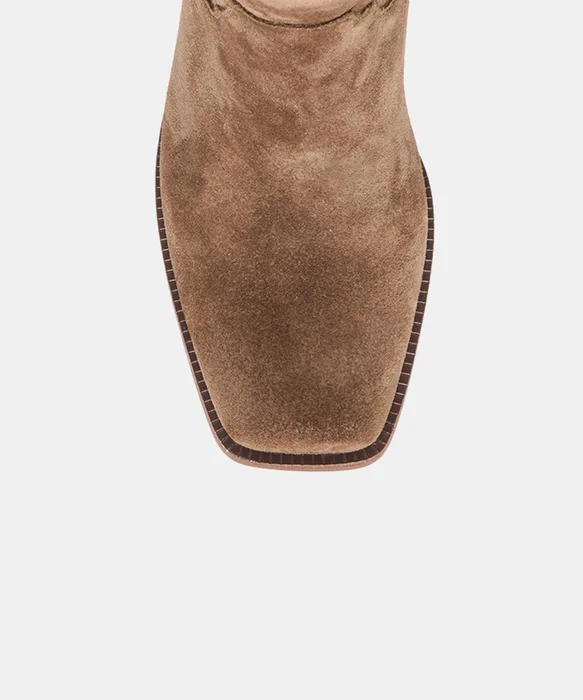 Romie Chocolate Suede Boots — view 4